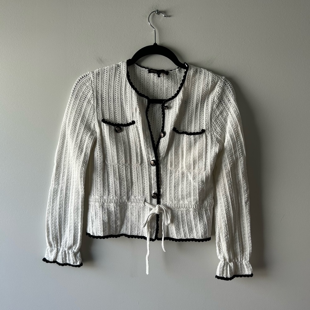 Maje white knit cardigan sweater (SOLD AS IS)